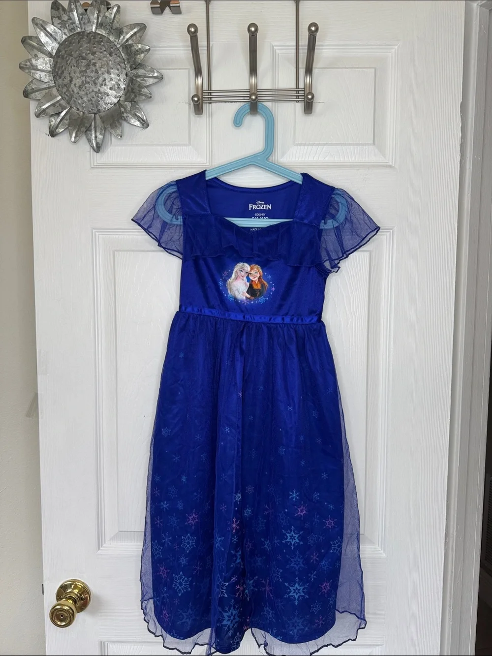 Disney Royal Blue Frozen Anna & Elsa Party Dress. Sz S (6/6X).